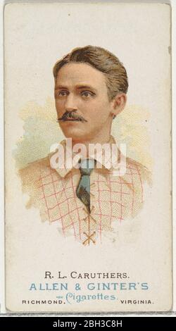 Robert Lee &quot;Bob&quot; Caruthers, Baseball Player, from World's Champions, Series 1 (N28) for Allen &amp; Ginter Cigarettes, 1887. Stock Photo