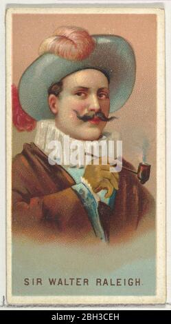 Sir Walter Raleigh, from World's Smokers series (N33) for Allen &amp; Ginter Cigarettes, 1888. Stock Photo