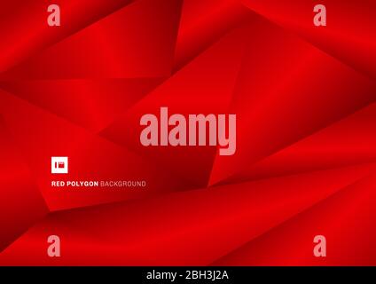 Abstract gradient red low poly background and texture. Vector illustration Stock Vector