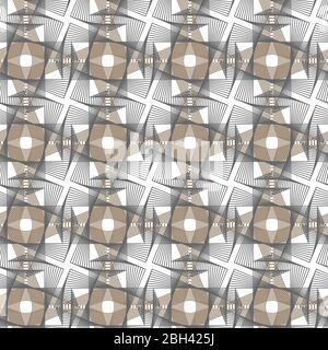 Guilloche vector seamless micro pattern. Grey background with thin lines and optical blending Stock Vector