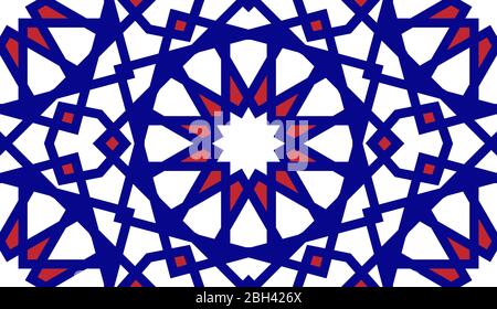 Moroccan arabic grid vector seamless pattern. Arabesque colorfull repeating moroccan texture for textile, cloth and interior design Stock Vector