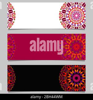 Geometrical colorful horizontal floral mandala banner background set Stock  Vector Image & Art - Alamy
