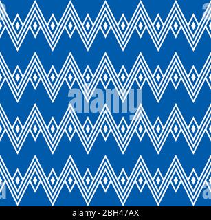 Zig zag ethnic wigwam, mountains Seamless pattern Stock Vector
