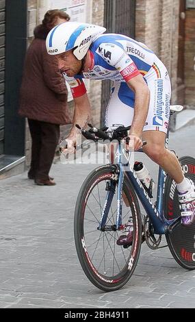 Francesco Ginanni of Serramenti PVC Diquigiovanni-Androni Giocattoli  the Tirreno Adriatico 2009, Stage 5 cycling race,Loreto - Macerata (ITT) (30 Km) on March 15, 2009 in Macerata, Italie - Photo Laurent Lairys / DPPI Stock Photo