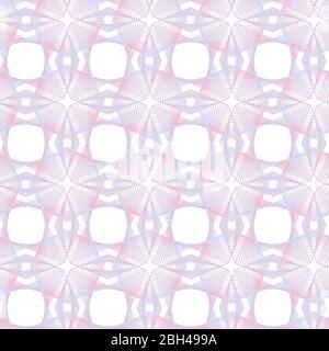 Guilloche pink vector seamless pattern. Color background with thin lines and optical blending Stock Vector