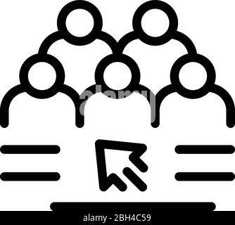 Recruiter people work icon, outline style Stock Vector