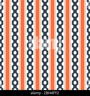 Abstract vector geometric seamless pattern with vertical stripes and dots. Monochrome background. Wrapping paper. Print for interior design and fabric Stock Vector