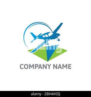 travel logo. plane. icon. vector illustration. minimalist Stock Vector