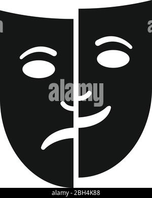 Panic bipolar disorder icon. Simple illustration of panic bipolar disorder vector icon for web design isolated on white background Stock Vector