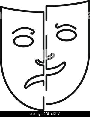Panic bipolar disorder icon. Outline panic bipolar disorder vector icon for web design isolated on white background Stock Vector