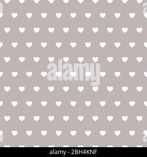 Seamless vector pattern with beige hearts on pastel background Stock Vector