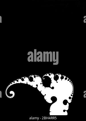 Simple mandelbrot fractal wallpaper in black and white Stock Photo - Alamy