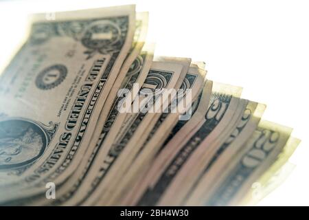 Money on white background Stock Photo
