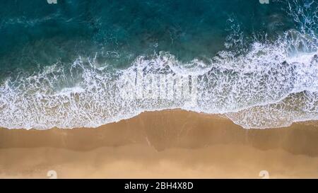 Drone shot of beach Stock Photo