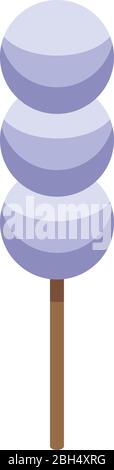 Thai balls stick icon, isometric style Stock Vector