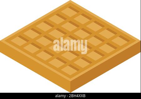 French biscuit icon, isometric style Stock Vector