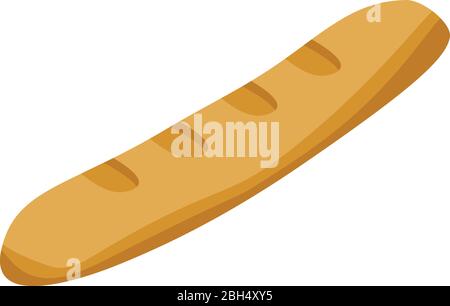 French baguette icon, isometric style Stock Vector