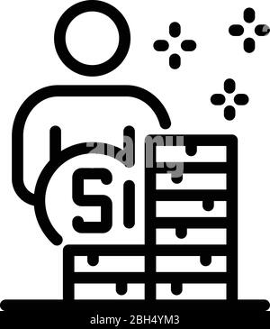 Money recruiter icon, outline style Stock Vector