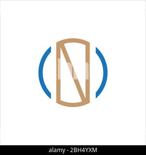 Initial letter cn or nc logo vector design template Stock Vector
