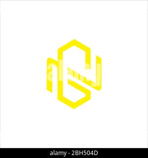 Initial letter cn or nc logo vector design template Stock Vector