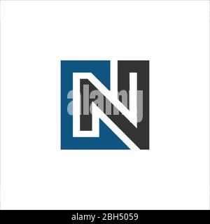 Initial letter cn or nc logo vector design template Stock Vector