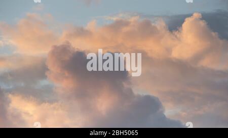 Clouds in sky at sunset Stock Photo