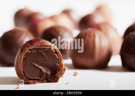 Chocolate truffles Stock Photo