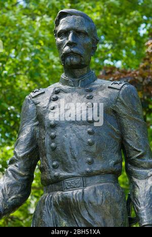 Brunswick, Maine, USA - July 1, 2019: Statue of Joshua L. Chamberlain ...