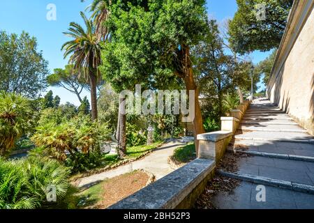 The path from the Piazza del Popolo to the Village Borghese and Borghese Gardens on the Pincian hill overlooking Rome, Italy. Stock Photo
