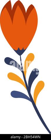 Isolated tulip flower Stock Vector