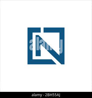Initial letter cn or nc logo vector design template Stock Vector