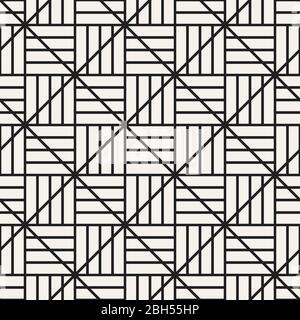 Vector seamless lattice pattern. Modern abstract texture. Repeating geometric tiles from square and rhombus elements. Stock Vector