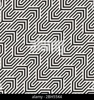 Vector seamless pattern. Modern stylish abstract texture. Repeating geometric tiles from interlaced zigzag lines. Stock Vector