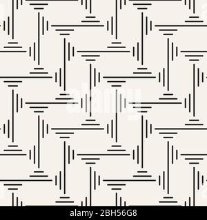Vector seamless subtle pattern. Geometric stripes ornament. Simple thin lines background. Stock Vector