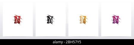 Claw Marks On Letter Logo Design N Stock Vector
