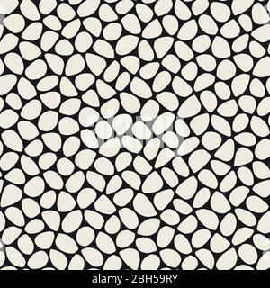 Seamless irregular lines vector mosaic pattern. Abstract chaotic tessellation texture Stock Vector