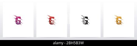 Claw Marks On Letter Logo Design G Stock Vector