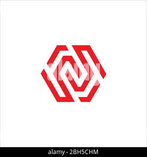 Initial letter cn or nc logo vector design template Stock Vector