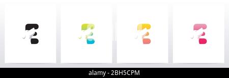 Dog On Letter Logo Design E Stock Vector