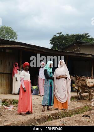 Ethiopian Muslim woman in the Southern Oromia region. Stock Photo