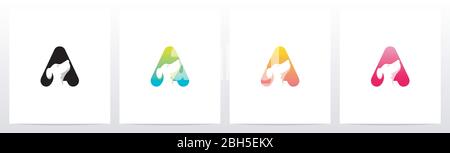 Dog On Letter Logo Design A Stock Vector