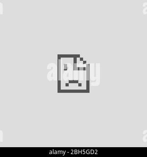 Error 500 page, empty page symbol, crash banner, sorry failure graphic message, vector illustration Stock Vector