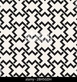 Vector seamless pattern. Modern stylish abstract lattice design. Repeating geometric interlaced lines. Stock Vector