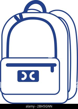 School bag design, Eduaction class lesson knowledge preschooler study learning classroom and primary theme Vector illustration Stock Vector