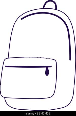 School bag design, Eduaction class lesson knowledge preschooler study learning classroom and primary theme Vector illustration Stock Vector