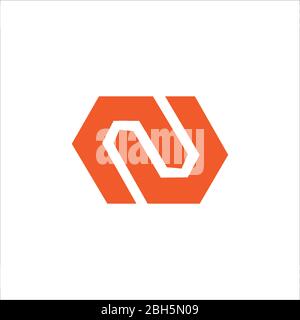 Initial letter cn or nc logo vector design template Stock Vector