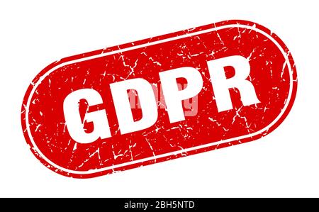gdpr sign. gdpr grunge red stamp. Label Stock Vector