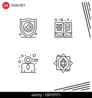 Pack Of 9 Modern Filledline Flat Colors Signs And Symbols For Web Print 