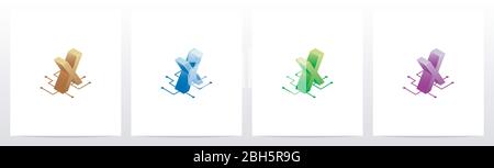 Digital Circuit Nodes Letter Logo Design X Stock Vector