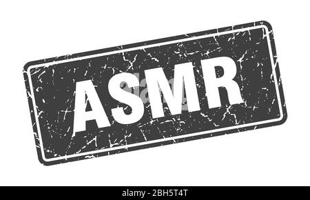 asmr stamp. asmr vintage black label. Sign Stock Vector